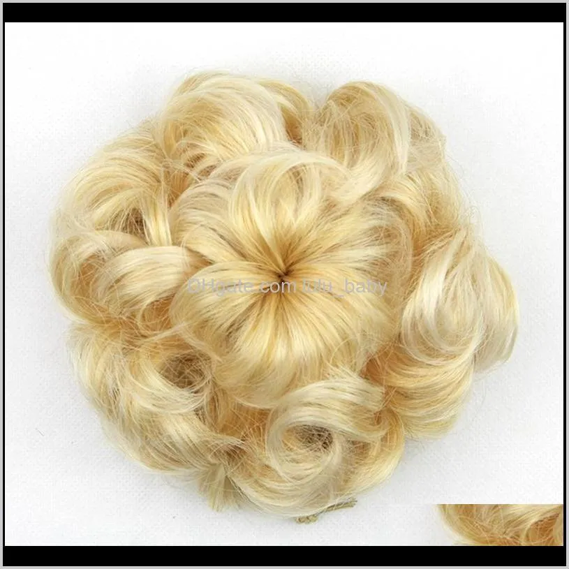 z&f chignon hair bun 7 flowers hairstyle synthetic hair pieces extension hairpiece 8 colors available