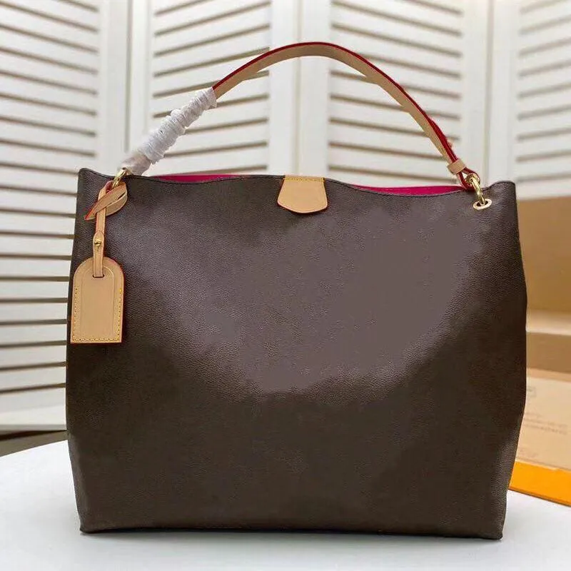 GRACEFUL bag MM Hobo Classic purse tote 35cm Genuine Leather Supple Flat Strap Lady Shoulder Bags M43701