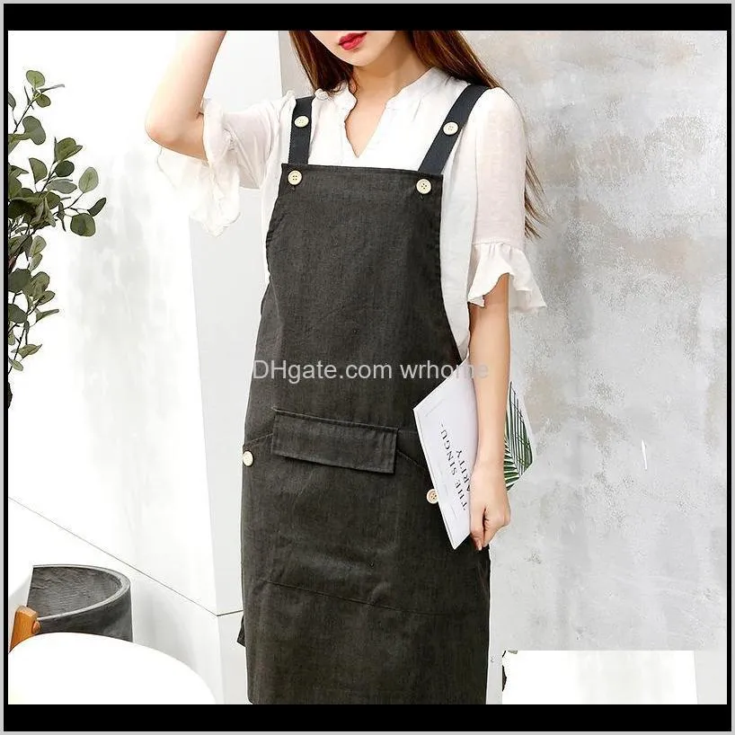 waterproof apron flower shop coffee business home cleaning apron for men and women barber men kitchen garden