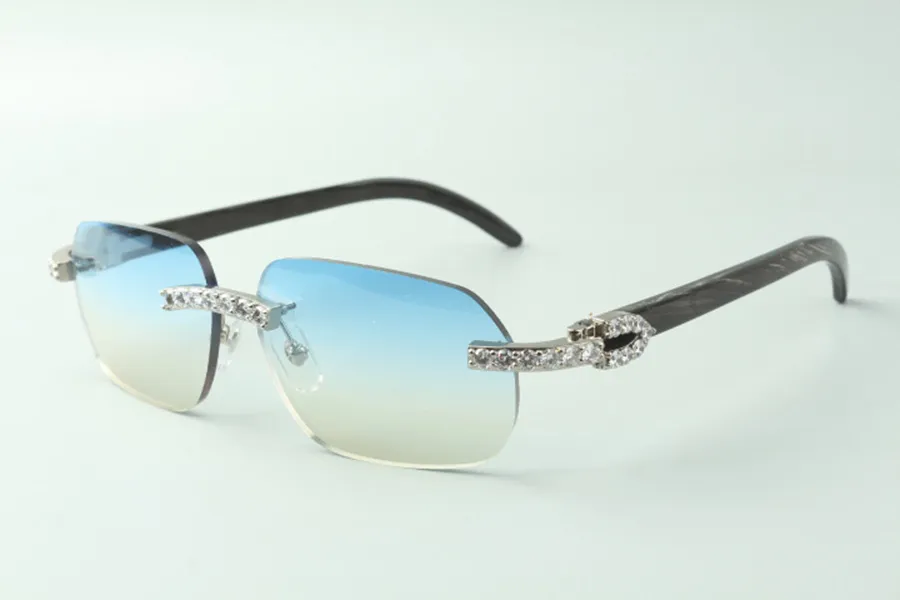 Lunettes de soleil XL Diamant Direct Sales XL 3524024 avec des temples de temples de corne de klaxon texturé noir