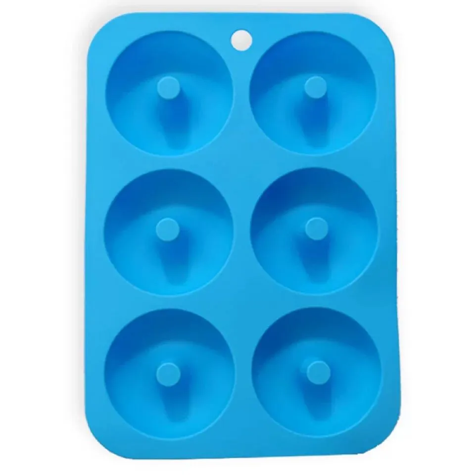 Silicone Donut Pan 6 Cavidade Donuts Moldes de assader