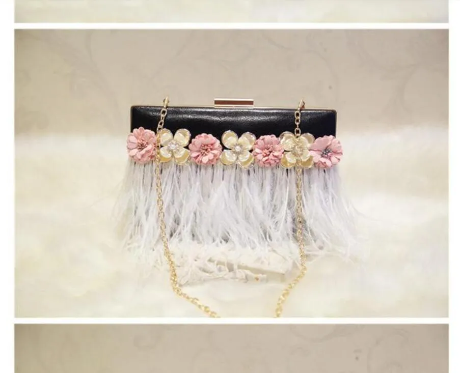 Feather Chain Bag - Elegant and Stylish