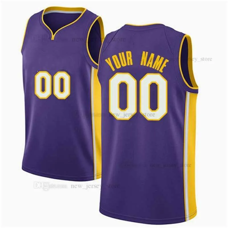 Gedrukt Custom DIY Design Basketbal Jerseys Customization Team Uniformen Print Personalized Letters Naam en nummer Mens Dames Kids Jeugd Los Angeles012