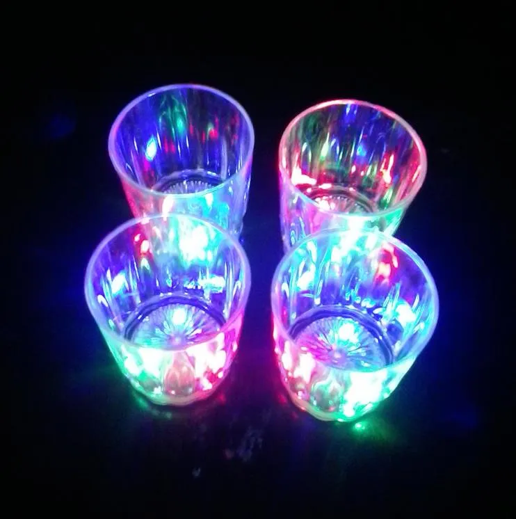 Led Flashing Glowing Cup Water Liquid Activated Light-up Wine Beer Glass Mug Luminous Party Bar Drink Cup Christmas