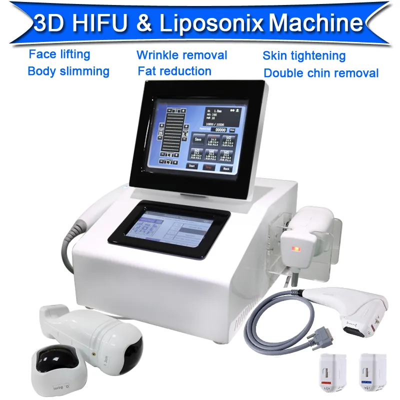 HIFU Liposonix آلة التخسيس المحمولة جهاز الموجات فوق الصوتية 3D إزالة التجاعيد الوجه رفع معدات فقدان الوزن الجسم