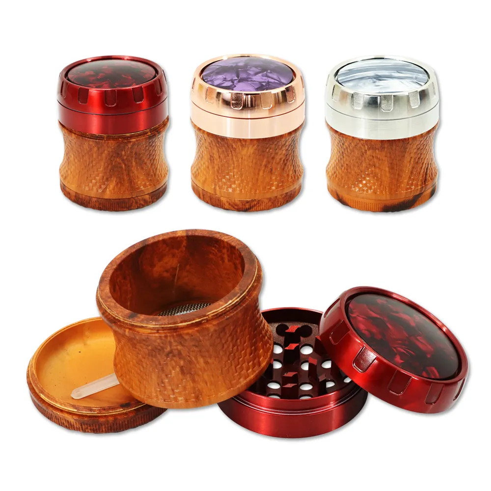 Zinc Alloy Metal Smoking Herb Grinder 63mm 4 Layers CNC Diamond Teeth Metal Tobacco Grinder Wholesale