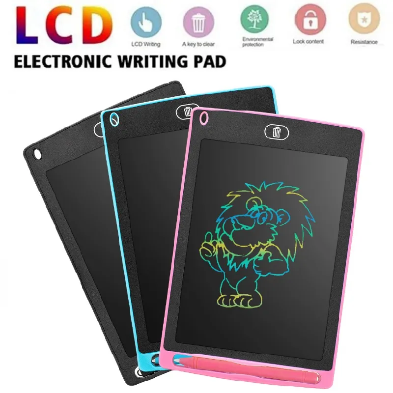 Tablette d'écriture et de dessin créative, bloc-notes de 8.5 pouces, tableau d'écriture graphique LCD couleur pour l'éducation et les entreprises, prix de gros