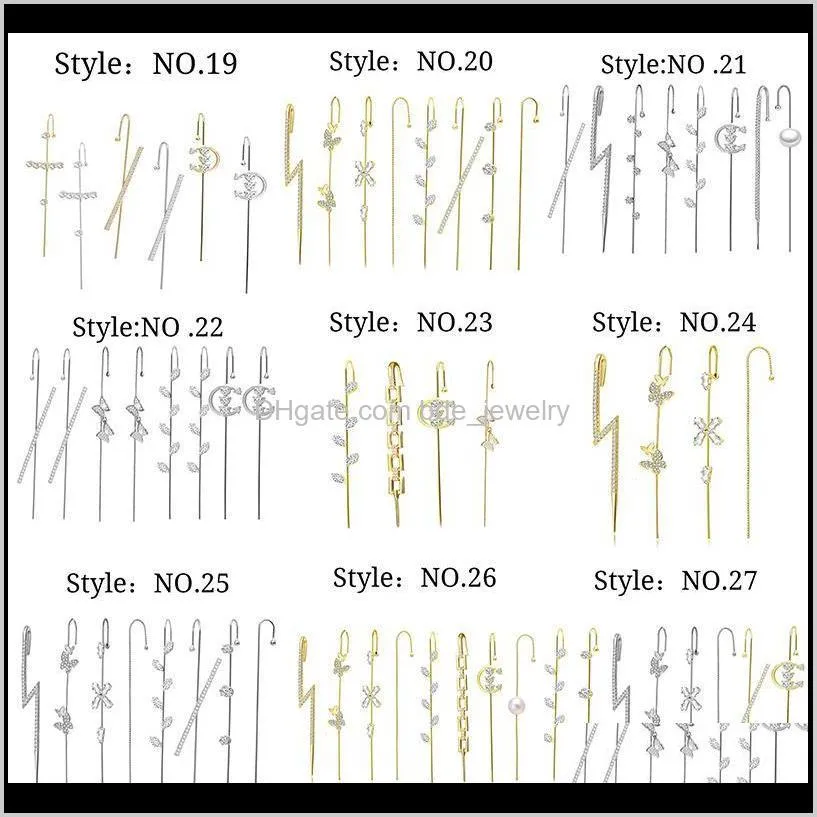 2021 fashion ear crawler earrings ear cuff wrap hook earrings decorations for women ll@17