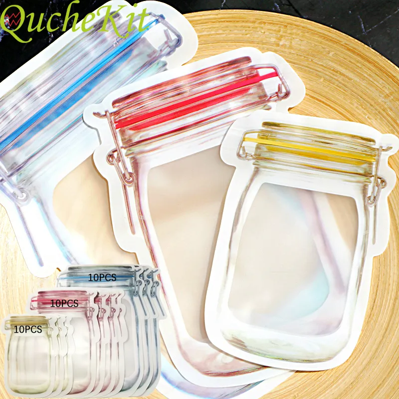 Mason Bottle Zipper Bags Reusable Jar Seal Fresh Sealed Mason Saver Kitchen Storage Container