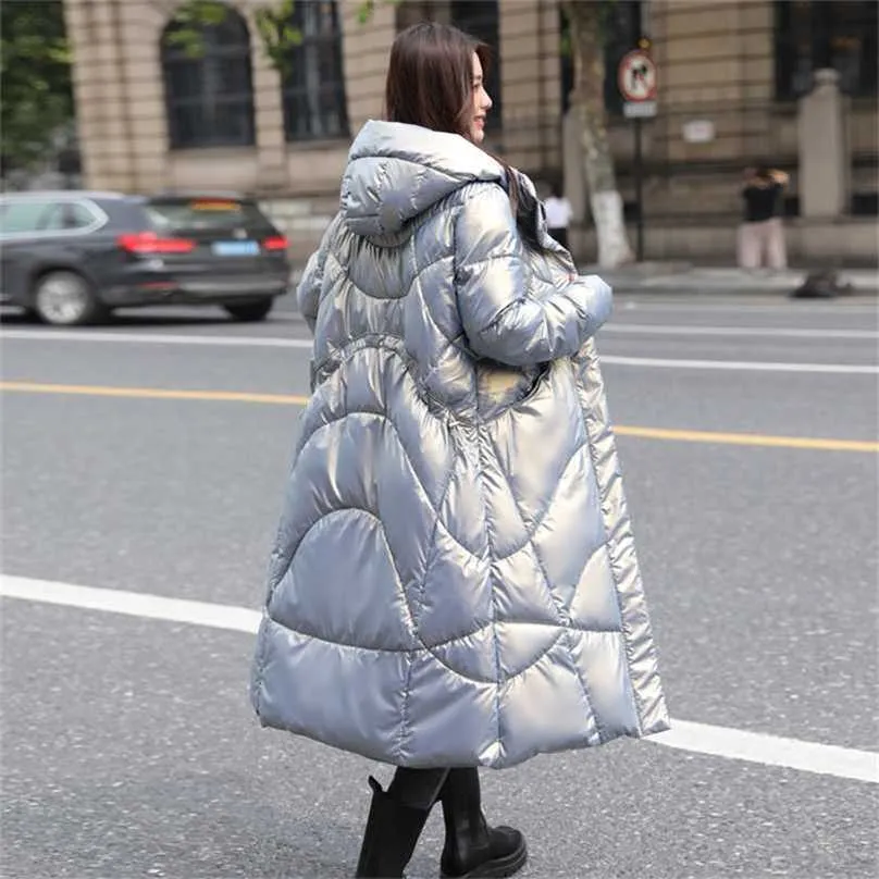 綿のコートの女性の緩いパーカー冬のジャケット暖かい厚い長袖の特大パッドドアウト211216