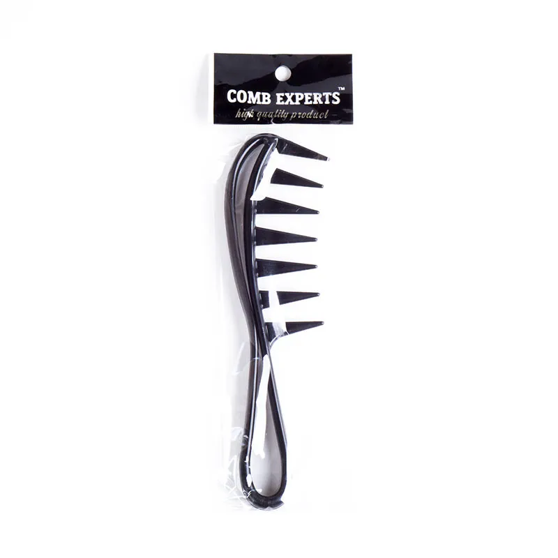 Big tooth comb men's plastic big back hair comb three-dimensional handle curve salon comb