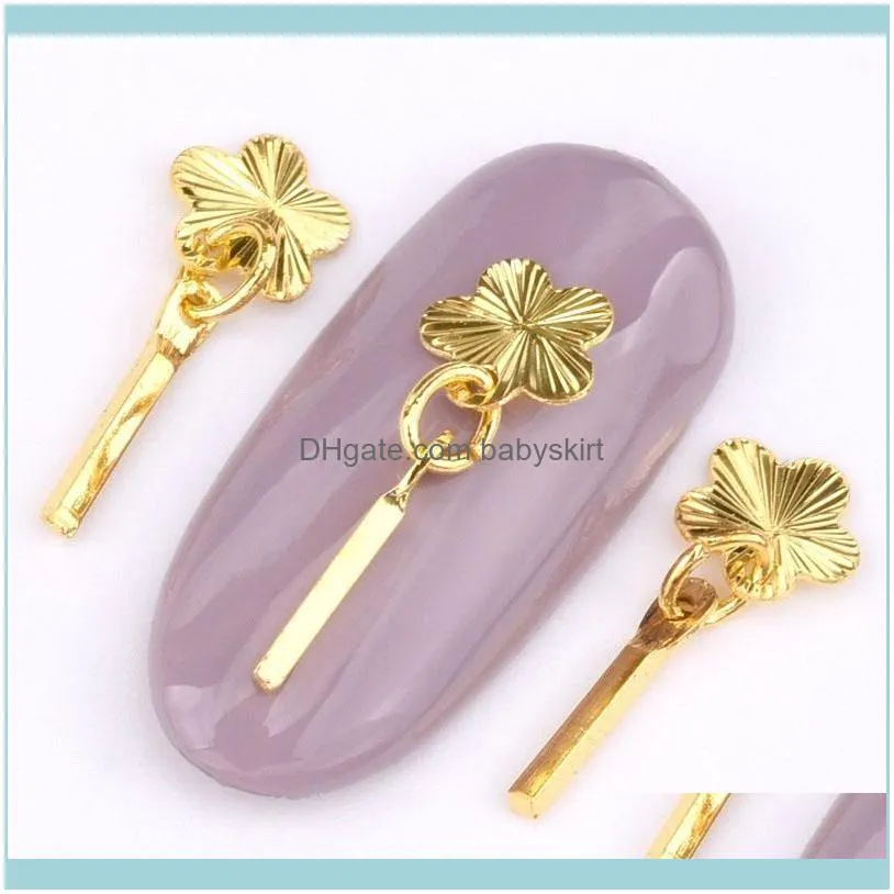 Nail Art Decorations 10pcs Gold Silver Pendant Decoration Charm Rhinestone Covered Bow Tie 3D Effect Accessories Jewelry