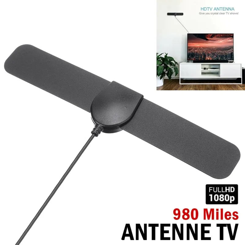 Antenne de télévision universelle intérieure 1080P 980 miles antennes de télévision numériques antenne domestique HD antennes de réception par Satellite numériques