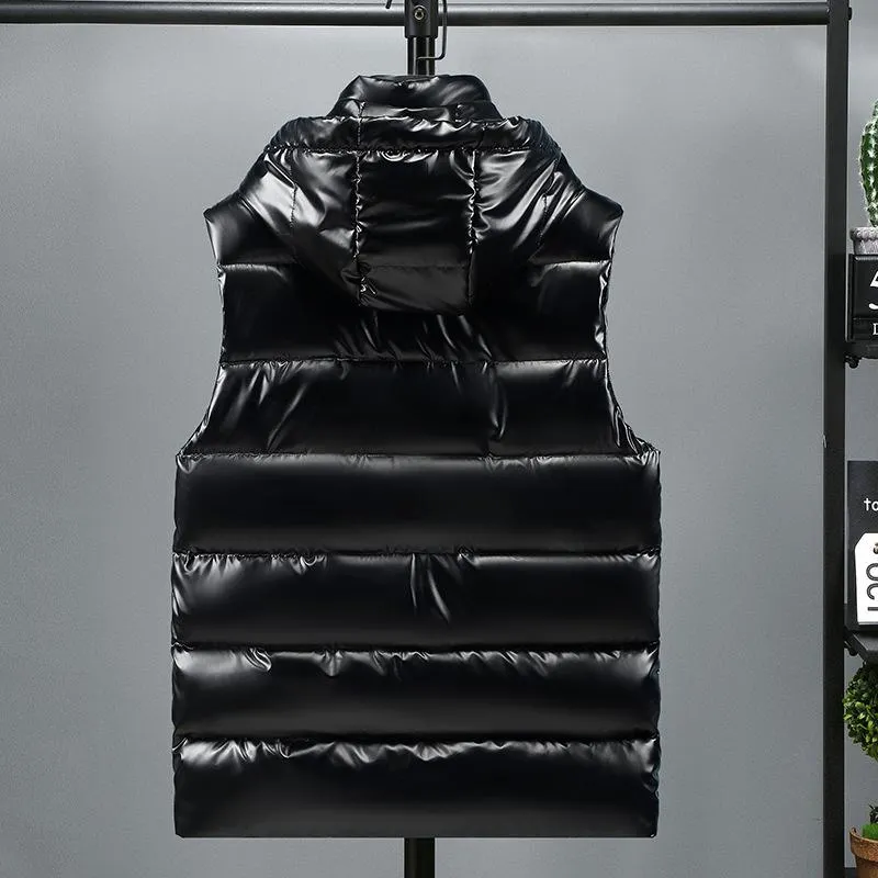 Stylish Shiny Puffer Vest Mens #3668 From Douguan,