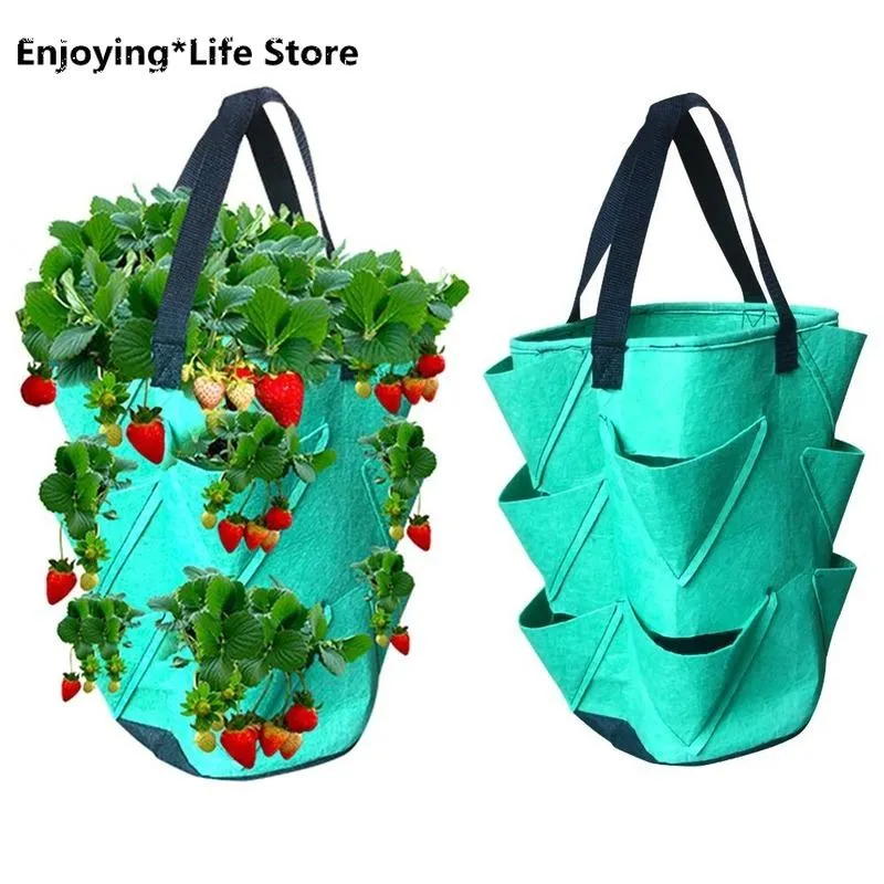 Planters & Pots DIY Planter PE Fabrics Planting Vegetable Gardening Thicken Pot Grow Bag Plastic