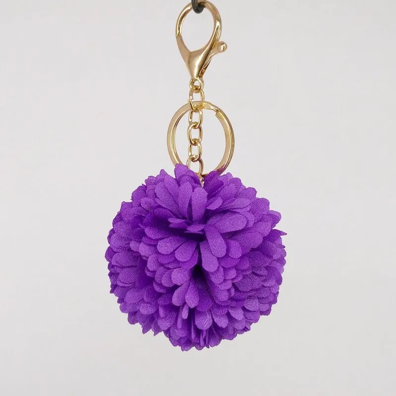 キムター女性の花の化粧鍵リングリップミラー装飾的なバッグペンダントチャームキーホルダーアクセサリーファッションジュエリーギフトP66FA