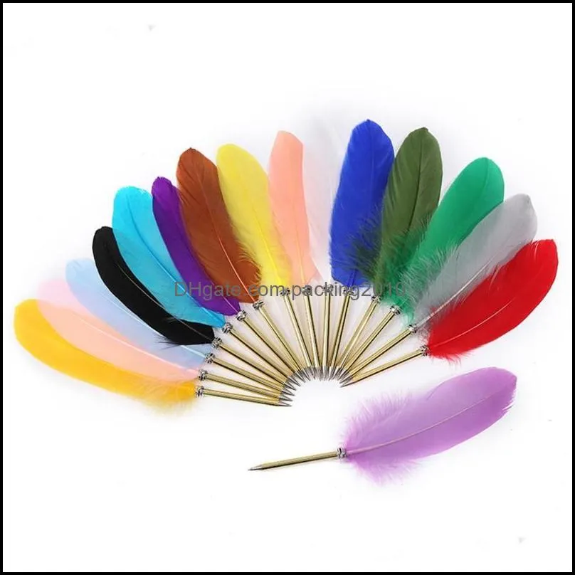 Fournitures Business Industrialfeather 1 pièces stylo à bille Gel rétro écriture cadeaux de bureau décoration Vintage européenne stylos scolaires livraison directe