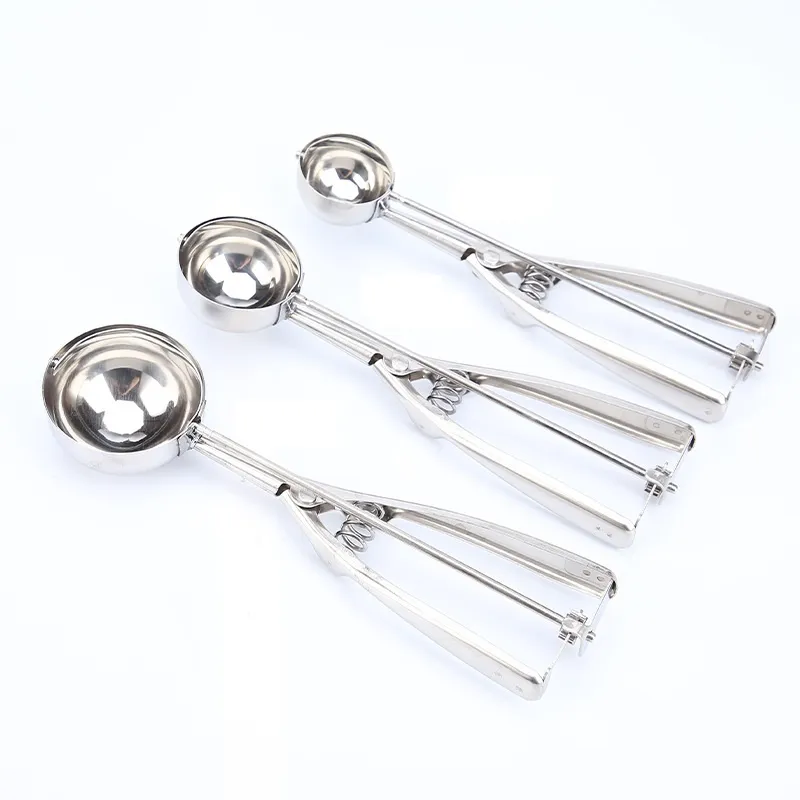 Stainless Steel Ice Cream Tools Scoops Stacks Fruit Mash Spoon Diameter 4/5/6cm Cookies Ball Maker Kitchen Bar