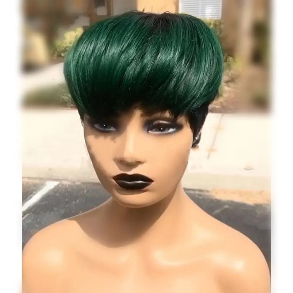 Green pixie sale wig