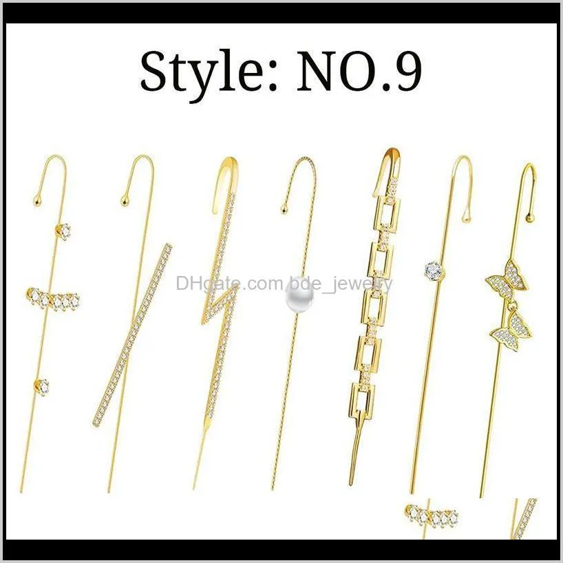 stud Jewelry2021 Fashion Cler Ear Cuff Wrap Hook Decorations for Women LL17 Drop Delivery 2021 RTVQS