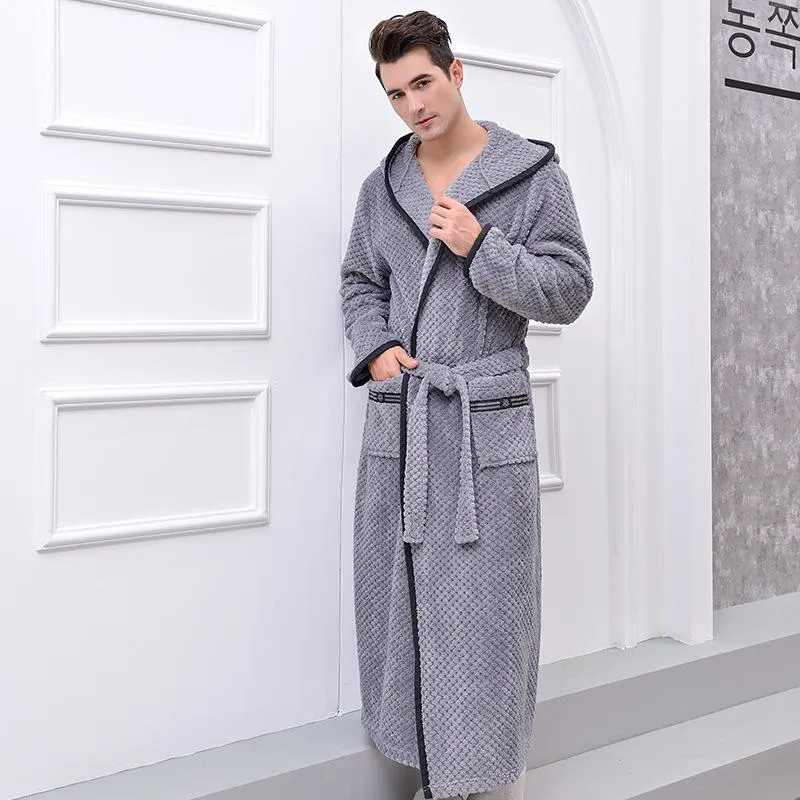 Hooded Luxury Shimmer Fleece Robe Grey – Slumber Hut