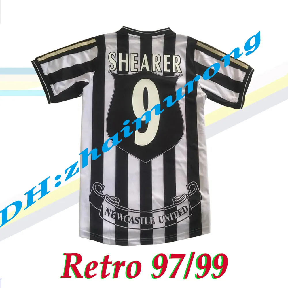 1997/1999 Retro Soccer Jerseys Shearer 9 Asprilla Emre Owen Ketsbaia 95/97 Hem Fotbollskjortor 97/99 Sweatshirt Edition Storlek S-XXL