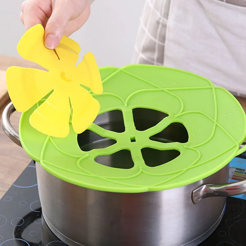 Internaul Silicone LID Spill Spotel Capa para Panela Panela Acessórios Cozinhar Ferramentas de Flower Cozinha Home