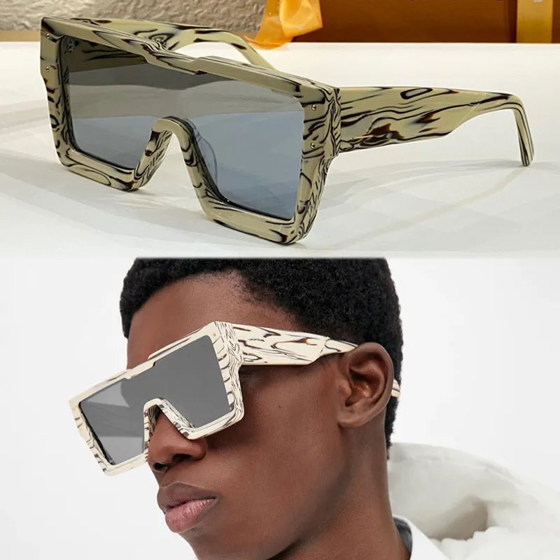 MAN CYCLONE SUNGLASSES Occhiale Uomo Z1643E Classic Designer Sunglasses Thick Frame Nose Bridge Decorative Crystal Flower Personality Trend UV400 With