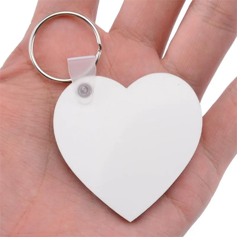 BESTONZON 60pcs Sublimation Blanks Keychains DIY Sublimation Heart Boards  Keychain Crafts 