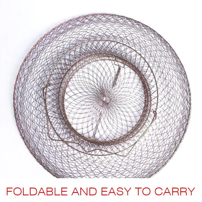 Portable Folding Steel Wire Crab Lobster Fishing Mesh Keep Net Cage Trap  Basket Loach Shrimp Cast Fish For Storing Accessories From 32,66 €