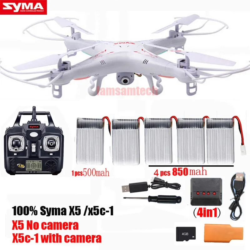 الأصلي syma x5c-1 rc quadcopter هليكوبتر طائرات بدون طيار wifi كاميرا hd