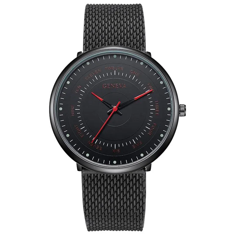 Wristwatches 2021 Men's Luxury Quartz Watch Casual Business Calendar Mesh Strap Minimalist Fashion Ultra Thin Watches
