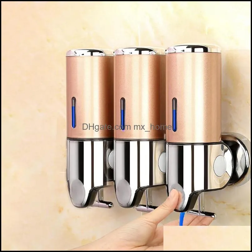 Liquid Soap Dispenser Wall Mounted Shampoo Shower Gel Dispensers Hand Sanitizer Soap Dispenser For Kitchen Bathroom