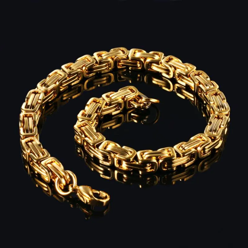 Bracelets porte-bonheur mode tendance luxe hommes en acier inoxydable couleur or personnalité Bracelet bijoux cadeau en gros