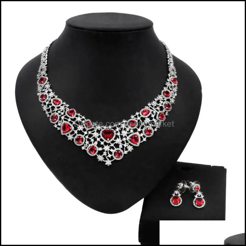Earrings & Necklace Selling Jewelry Set Ladies Banquet Gift Luxury HG2101120
