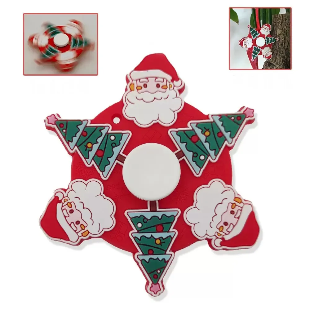 Natal Santa Clous Creative Fidget Spinner Brinquedos Antistress Accessários Autisme Angst Brinquedo Mão Spinner Fingertip Brinquedos Presente