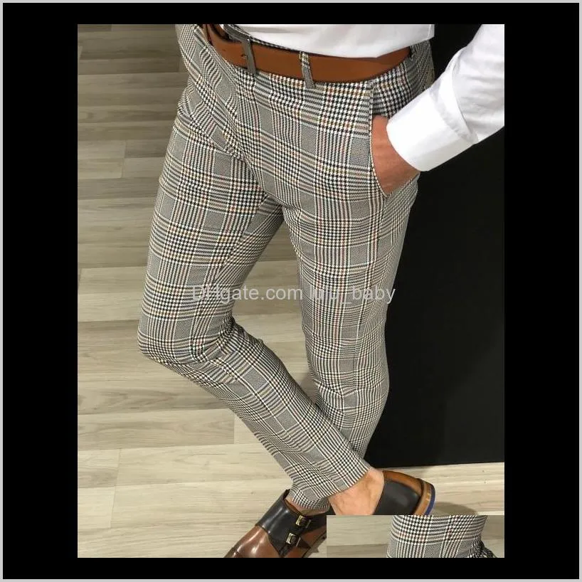 3 models mens slim fit trousers check casual pants joggers tartan jogging skinny bottoms