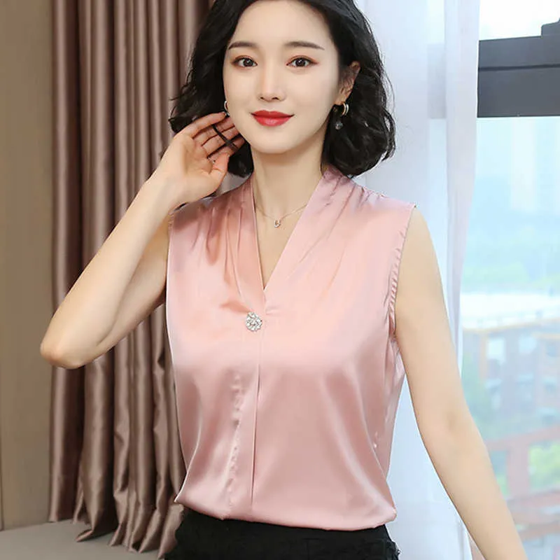 korean sleeveless blouse