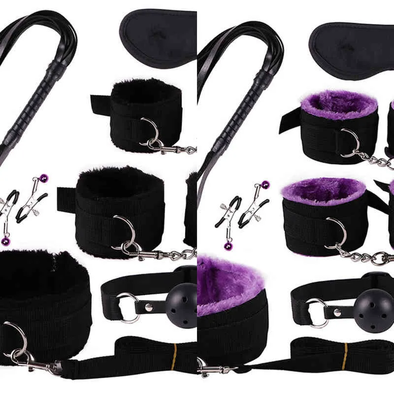 NXY SM SEX Взрослый Игрушка VRDIOS Products BDSM Установленные наручники для Nipple Зажимы GAG Кнута Веревочные Игрушки Женщины Пары Shop1220