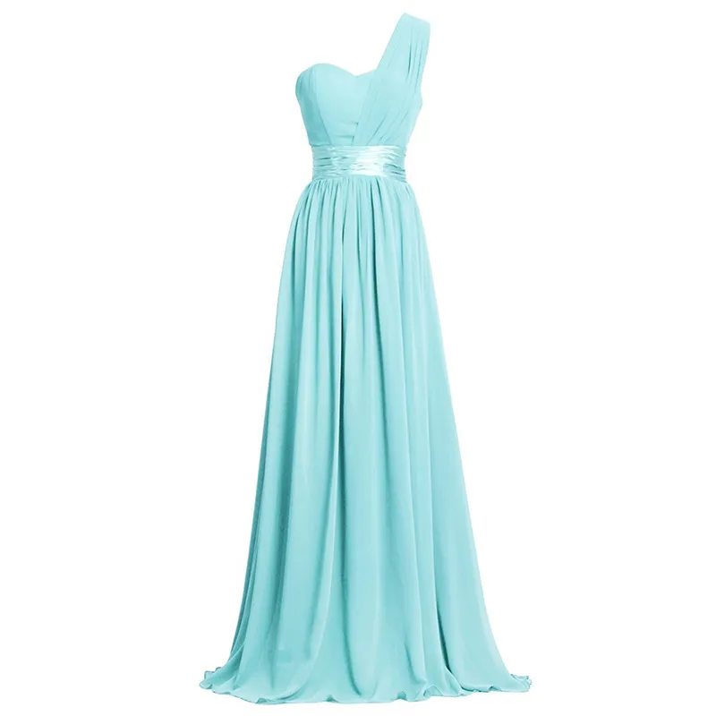 Women One Shoulder Burgundy Chiffon Bridesmaid Dress Floor-Length A-Line  Silhouette from Dhgate Bridesmaid Dress - price 75.52