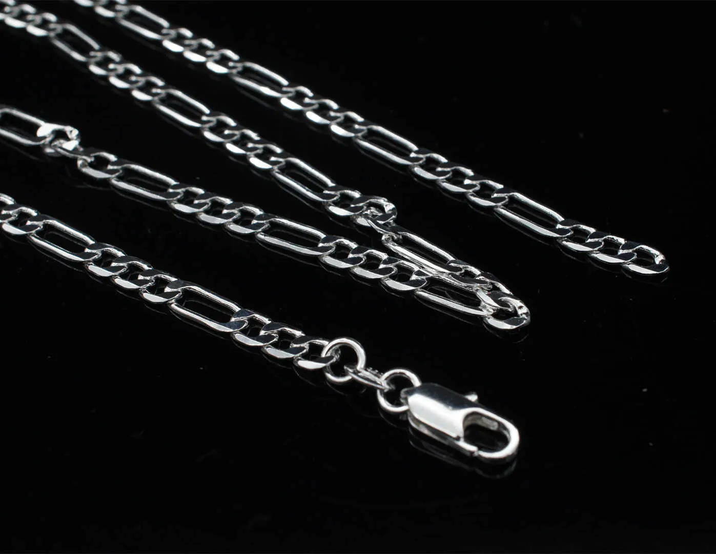 Necklaces Chains 4m body Necklace Silver plated jewelry copper plated fashion silver necklace