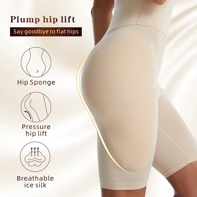 High Waist Flat Angle Belly Closing Pants Sponge Pad False Ass Fat Hip Span  Lifting Body Shaping Tight Underwear From Zhiwei02, $30.77