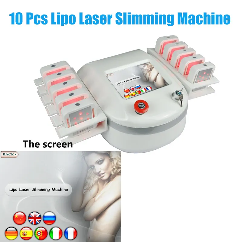 Portable Home Lipolaser Macchina dimagrante professionale 8 largepads 2 smallpad Lipo Laser Beauty Equipment Dispositivo per perdere peso