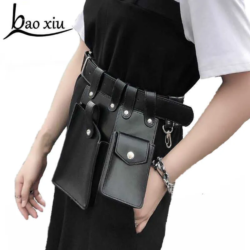 New Travel Women Waist Bag Leather Female Belt Fashion Chest Fanny Pack Waist Belt Bag Pouch Phone Bags Straps Belt Accessory Q0625