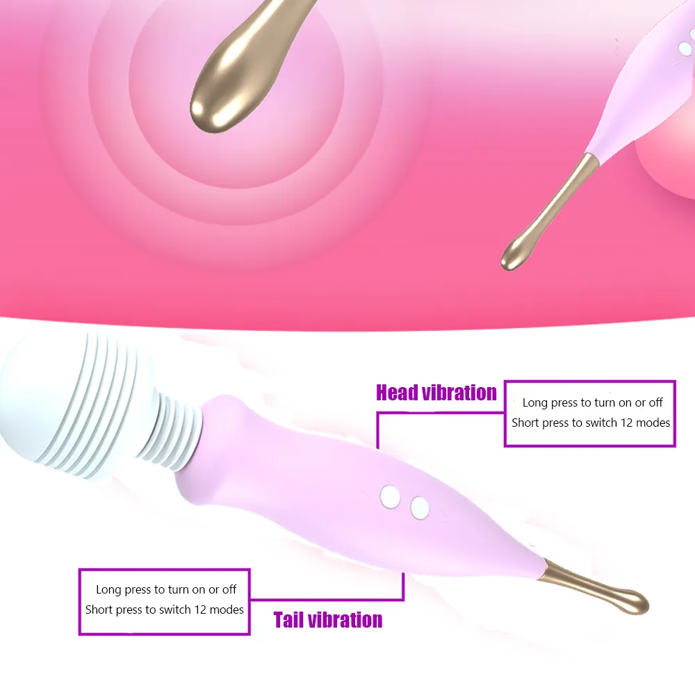 double-headed AV vibrato Dual for Women Clitorist Stimulator Vibrantor Woman Massage Licking hine Licker Amal2023_voghion.com