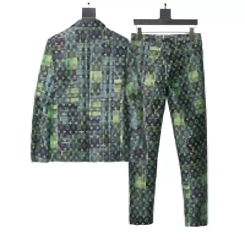 Modeontwerper Herenpakken Blazers Kosten voor heren Klassiek Casual bloemenprint Heren SlimSuit Blazerjassen Herfst Winter Stlye (Blazers + Broek)