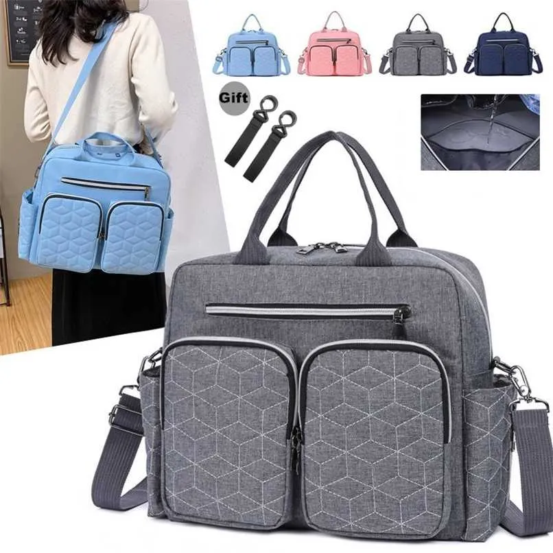 Large Baby Nappy Bags Mommy Waterproof Female Wet Dry Maternity Tote Travel Women's Diaper Handbags For Mom Ladies Nurse Bag 211025