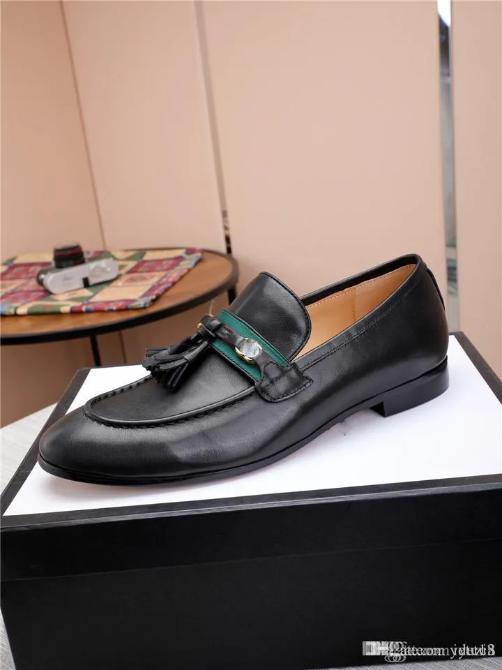 L5 MENS MOCASSINI IN PELLE con Papillon Nero Marrone Casual PELLE UOMO SCARPE DA VESTITO DI LUSSO Slip On Wedding Party SCARPE formali taglia grande 45 22