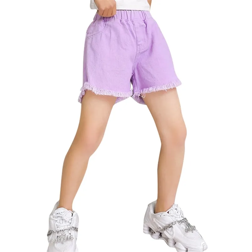 Kızlar kot şeker renk çocuk rahat tarzı kıyafetler için çocuk yırtık 210527