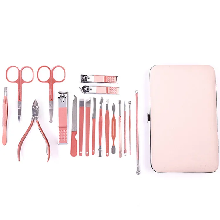 Eagle Mouth Manicure Set Personal Care Nail Clipper Kits Stainless Steel 18 Piece Beauty Tool Tweezers Pedicure Kit